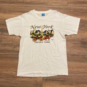 Vintage 90s New York City Central Park NYC Destination T Shirt Size L